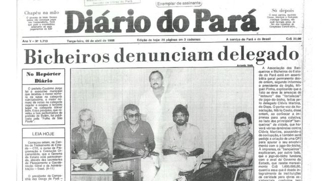 Capa de jornal do Pará nos anos 1980