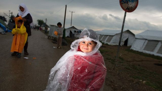 Inkambi y'impunzi hafi y'umurenge wa Idomeni, hegereye umupaka w'Ubugereki na Macedoniya ku itariki 2/05/2016