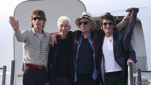 The Rolling Stones arrive in Cuba