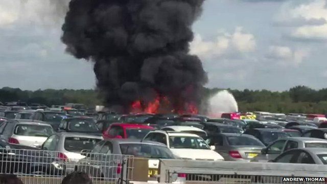 Fire at Blackbushe Airport