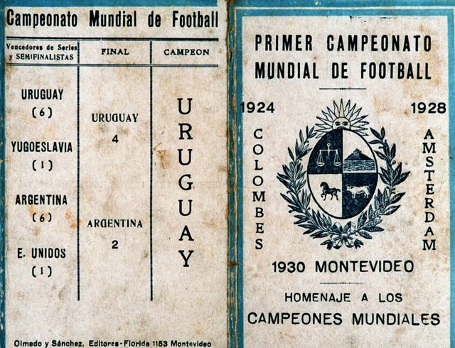 Un recuerdo de la final de la primera copa del mundo en Uruguay en 1930