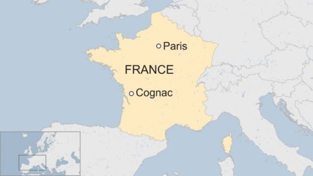 Esta imagen de prueba, copyright BBC, muestra un mapa de Francia. La imagen está en los primeros tres bloques y tiene este título.
