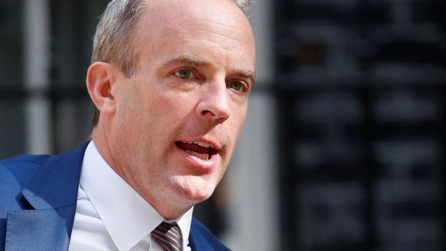 O secretário de Relações Exteriores na época da denúncia, Dominic Raab
