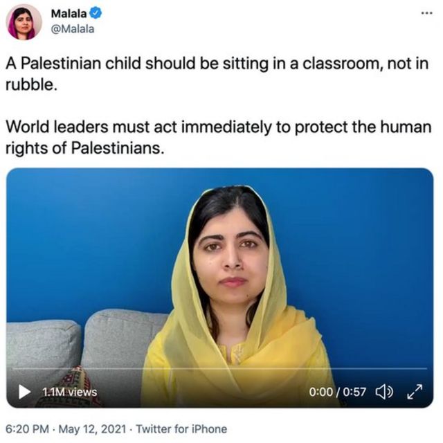To link to this tweet go to: https://twitter.com/Malala/status/1392530191860240384?s=20