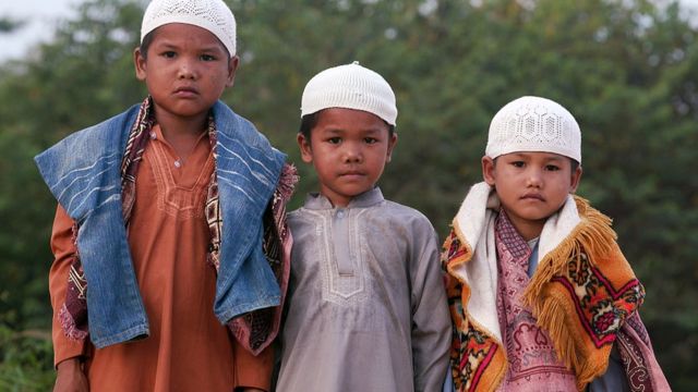 Orang Rimba boys who have converted to Islam