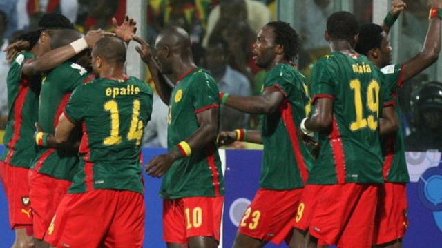 Les joueurs du Cameroun Campions 2017 de la CAN au Gabon