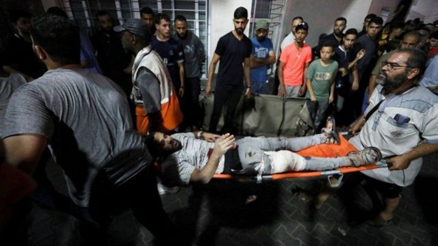 feridos em hospital de Gaza