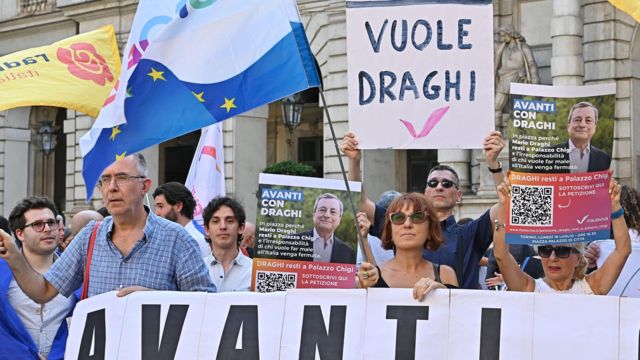 İtalya'da Draghi destekçileri