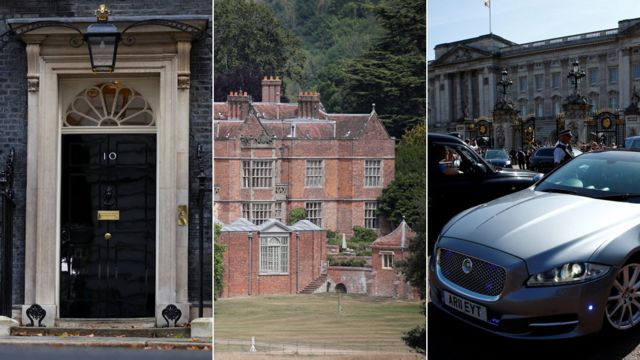 No 10; Chequers; Istana Buckingham