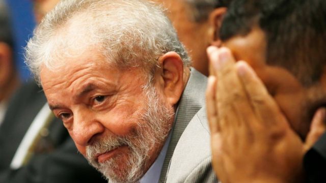 O ex-presidente Luiz Inácio Lula da Silva, durante sessão de impeachment de Dilma
