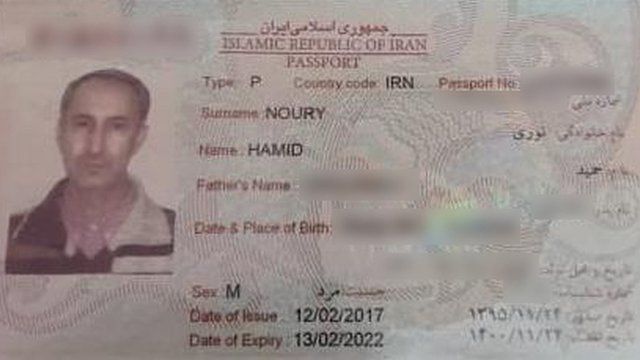 تصویر گذرنامه حمید نوری