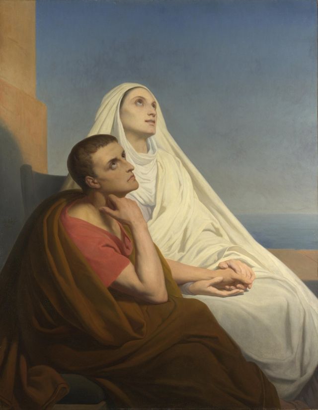 Santos Agustín y Mónica, 1854. Artista: Ary Scheffer.