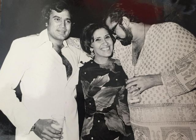Gulshan Ewing with Rajesh Khanna and Shammi Kapoor
