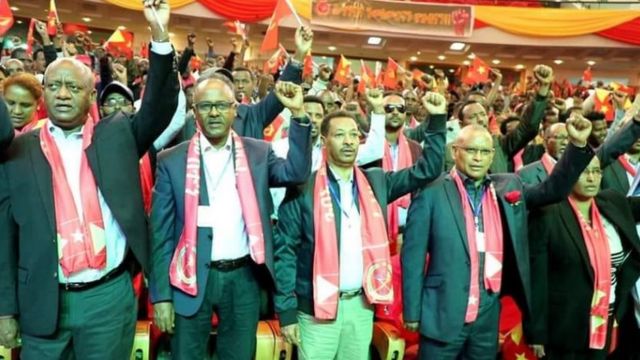 የህወሓት አመራሮች በሰማዕታት ሀውልት አዳራሽ