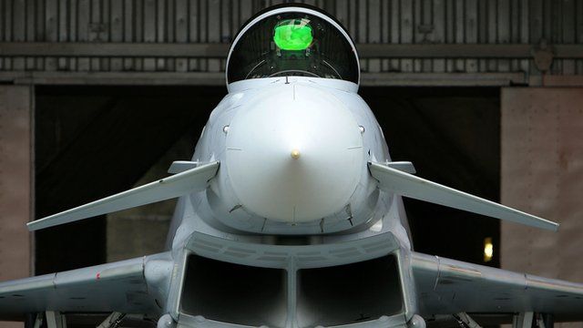 Nose of a Typhoon fighter jet