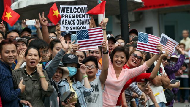 Tổng thống Hoa Kỳ Barack Obama đã được chào đón nồng nhiệt khi tới Việt Nam hồi tháng 5/2016