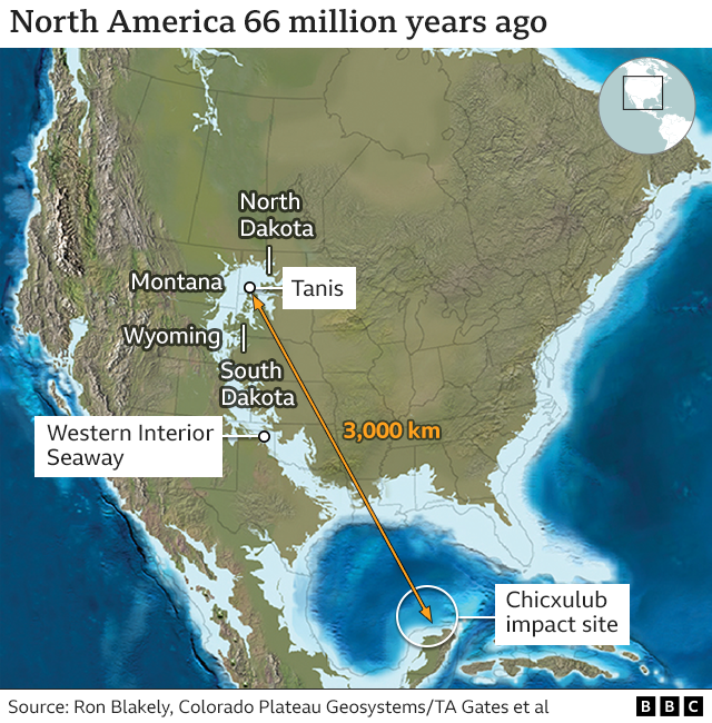 yucatan asteroid impact map