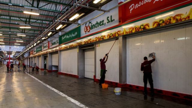 Mercabarna market - outlets shut, 3 Oct 17