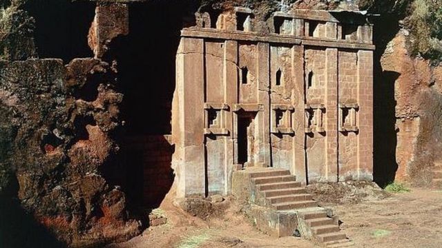 A church hewn in the rocks of the Labella region