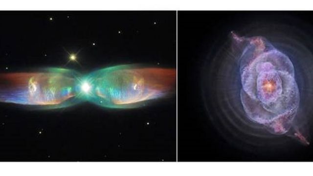Nebulosa do Jato Duplo e Nebulosa do Olho de Gato