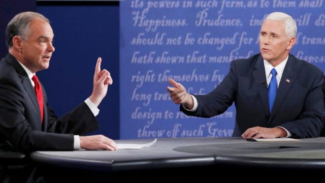 Tim Kaine y Mike Pence debaten
