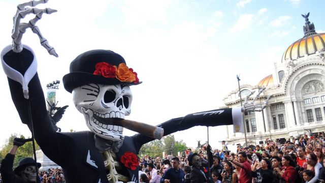 Parade for the Day of the Dead in Mexico City.