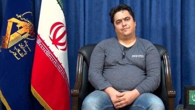 روح الله زم بعد از دستگیری در تلویزیون ایران