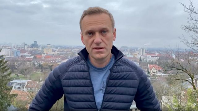 Navalny said in a post on Instagram "Putin is doing his best to stop him from returning".