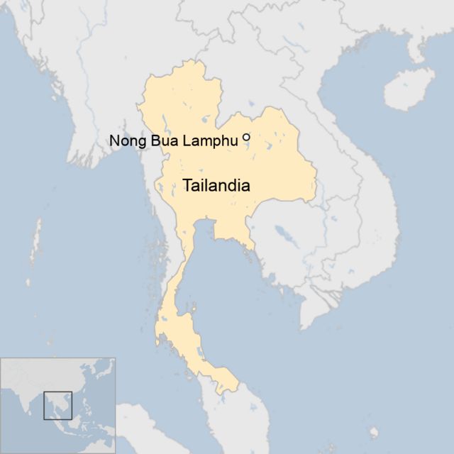 Mapa de Tailandia.
