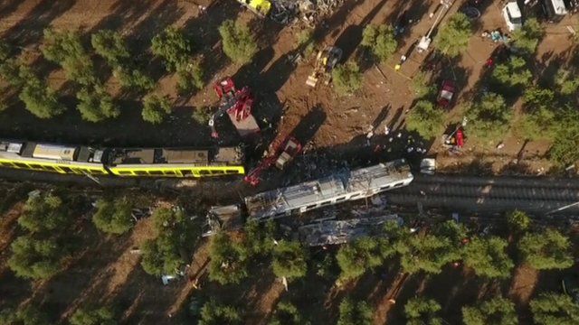Aerial of crash scene