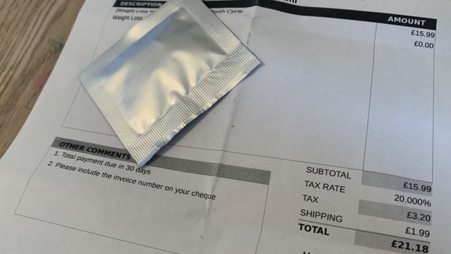 False bill for cocaine.