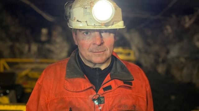 Bent Jakobsen dentro de una mina