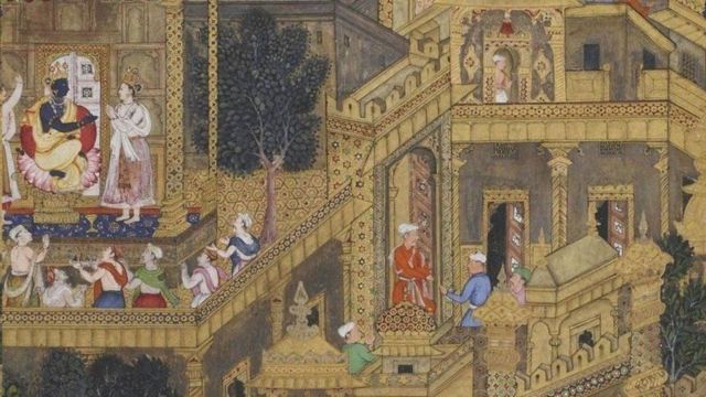 सन् १६०० मा 'स्वर्णनगरीमा कृष्ण' नाममा बनाइएको एक चित्रकलाई एक पेंटिंग