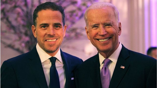 Joe Biden (right) and his son Hunter