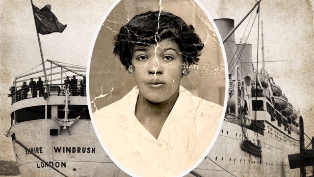 Montagem com Windrush e Sylvia Calvert