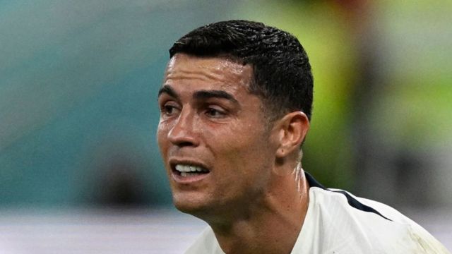 Cristiano Ronaldo em lágrimas.