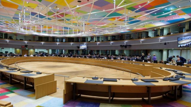 اجتماع وزراء الطاقة الطارئ في مركز الاتحاد الأوروبي في بروكسل 2/5/2022