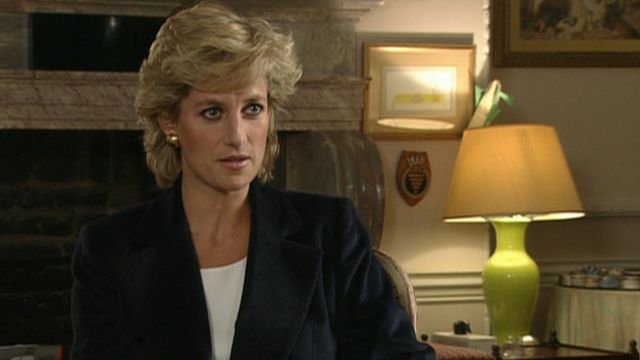 A still image from Princess Diana's Panorama interview