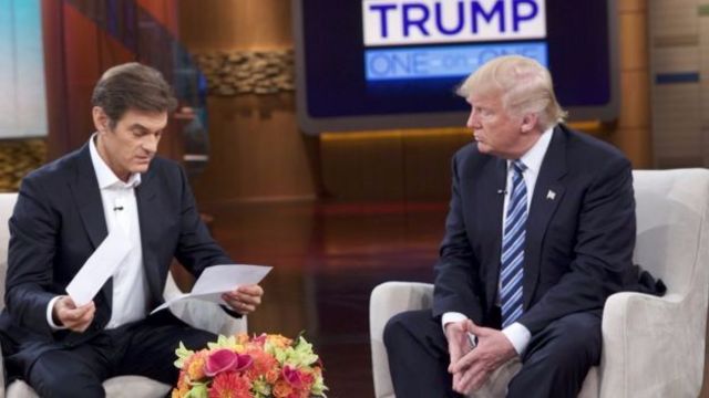 Donald Trump mu kiganiro The Dr Oz asigura ivyerekeye amagara yiwe