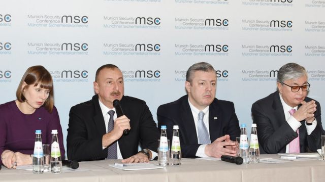 Kersti Kaljulaid, İlham Əliyev, Giorgi Kvirikaşvili və Kasım-Jomart Tokayev