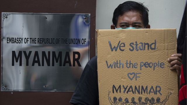 Unjuk rasa, Myanmar, kudeta, Jakarta