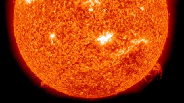 Solar storms taking place on the sun