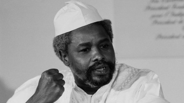 Hissène Habré, président au Tchad dans les années 1980