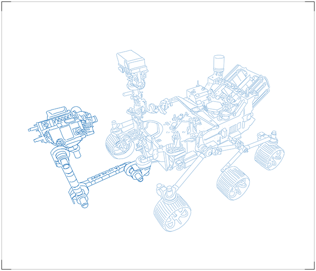 Perseverance rover drawing