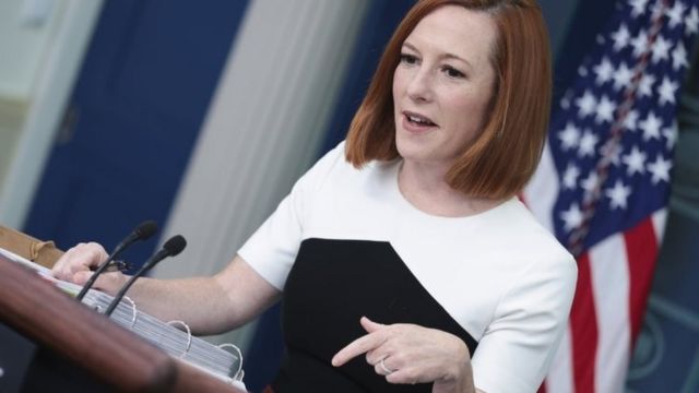 美国总统新闻秘书莎琪（Jen Psaki）