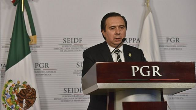 Tomás Zerón durante una conferencia de prensa.