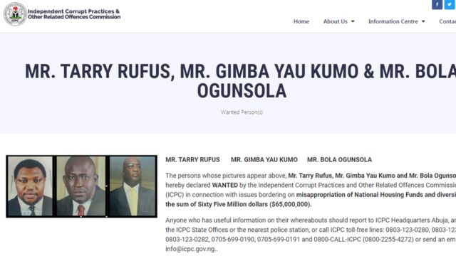 Gimba Yau Kumo 'declared wanted' by ICPC: Buhari son-in-law, Bola Ogunsola,  Tarry Rufus dey wanted for alleged 'misappropriation' - BBC News Pidgin