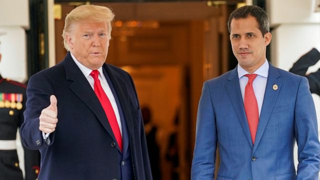 Donald Trumo y Juan Guaidó enla Casa Blanca el 5 de febrero de 2020