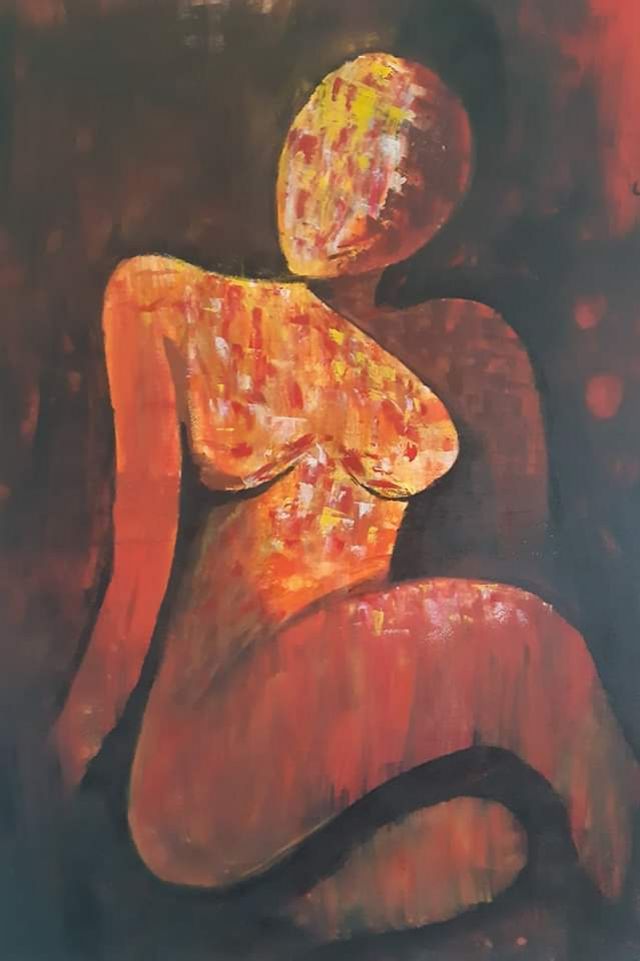 Desenho de Jewel, expressando seus sentimentos de mulher traficada e explorada sexualmente