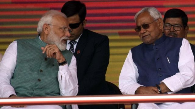 नीतीश कुमार और प्रधानमंत्री नरेंद्र मोदी